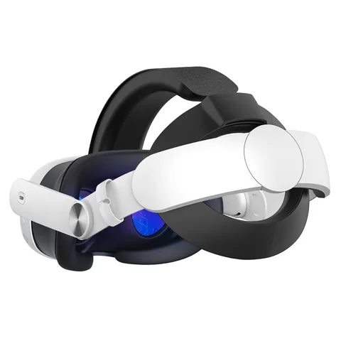 Meta Quest 3 fitted with a more supportive comfort head strap