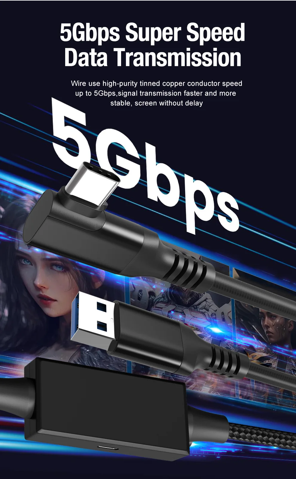 WatchMyVR Quest 3 High Speed Link Cable